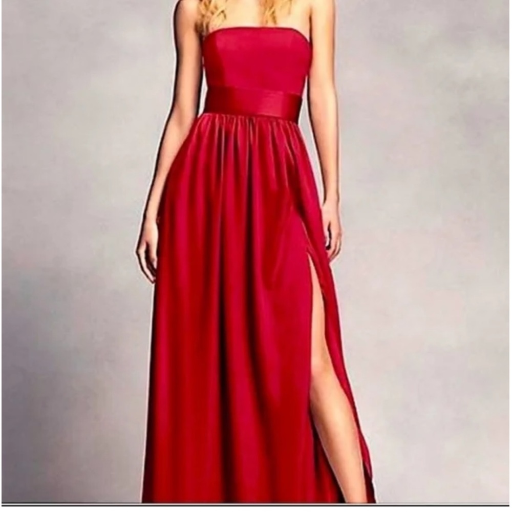 Red gown for bridesmaids, prom, or formal event